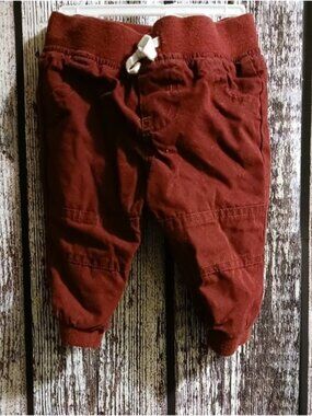 Baby Boy Burgundy Joggers sz 3m